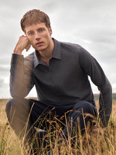 Men S Flannel Overshirt Balmoral Brushed Cotton Charcoal Gray Herringbone