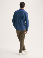 Men S Flannel Overshirt Balmoral Brushed Cotton Blue