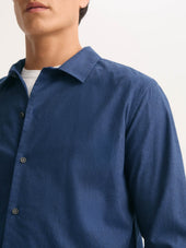Men S Flannel Overshirt Balmoral Brushed Cotton Blue