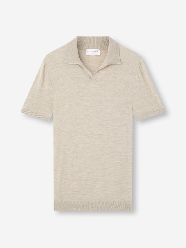 Men's Polo Shirt Orson Merino Wool Ecru