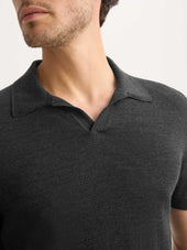 Men S Polo Shirt Orson Merino Wool Gray