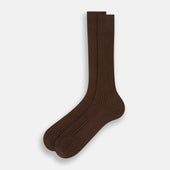 Coffee Organic Cotton Mid Length Socks