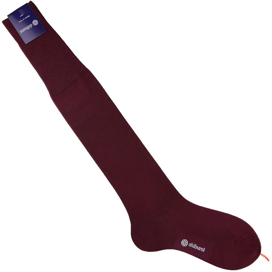 Knee Socks Plain Cotton Silk