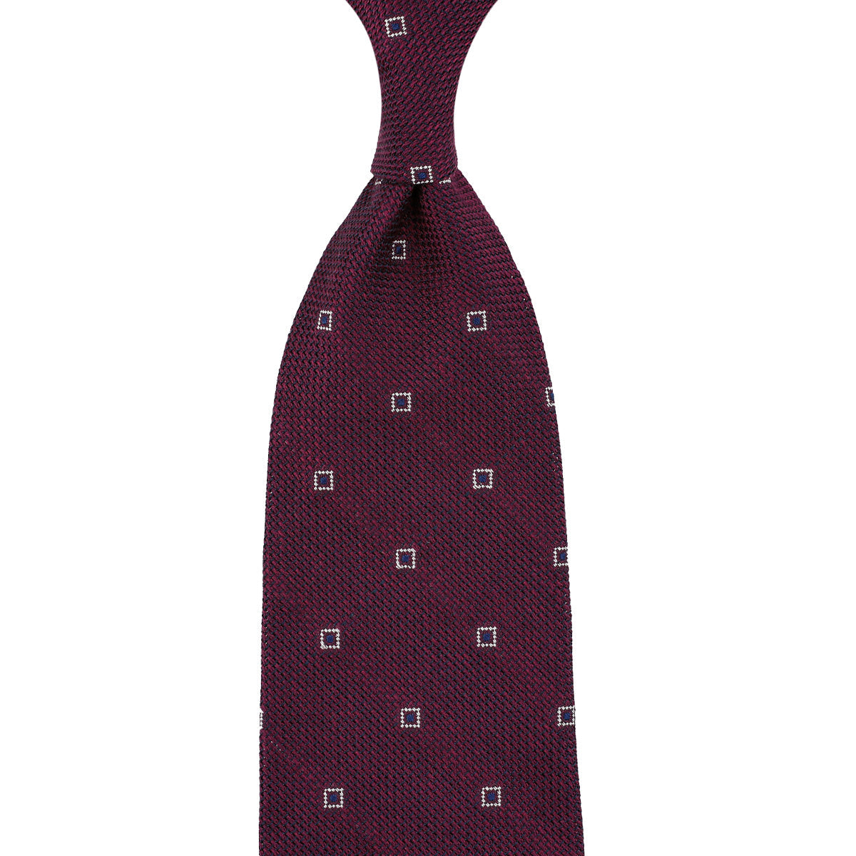 Floral Fina Grenadine Silk Tie Mottled Hand Rolled