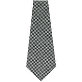 Dugdale Houndstooth Bespoke Wool Tie Black