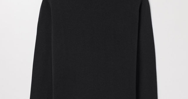 Black Merino Roll Neck | Wool Turtleneck | Asket
