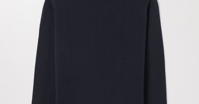 Dark Navy Merino Roll Neck | Wool Turtleneck | Asket