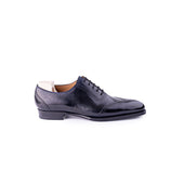 The Queens Elegant Oxford In Dark Blue Crust Calf Leather