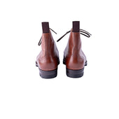 Derby Ankle Boots With Brogued Toe Cap In Scotch Grain Leather