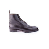 Derby Ankle Boots With Brogued Toe Cap