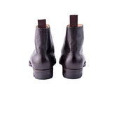Derby Ankle Boots With Brogued Toe Cap