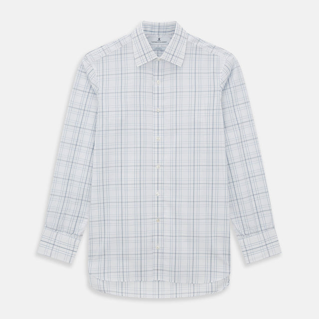 Blue and Grey Multi Check Mayfair Shirt
