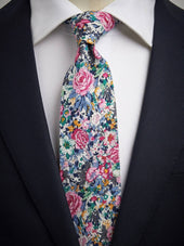 Pink & Blue Tie Floral