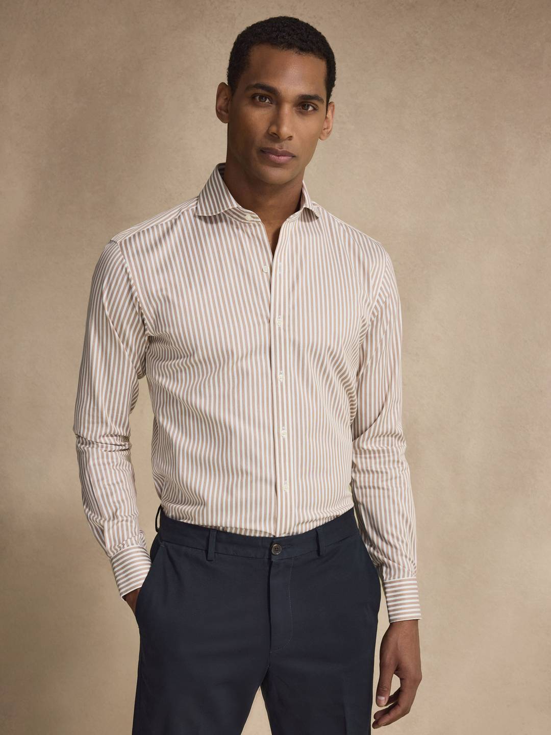 Cotton Striped Stretch Shirt
