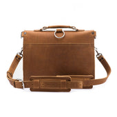 Thin Front Pocket Leather Briefcase