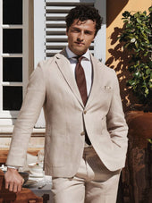 Beige Linen Blazer