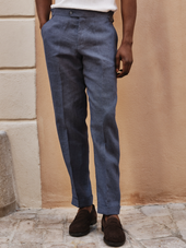 Blue Linen Trousers