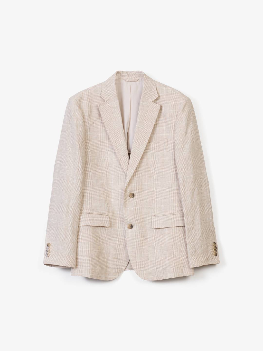 Checked Linen Blazer