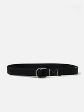 Black Canvas O Ring Belt