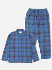 Blue Kip Check Long Pyjama Set