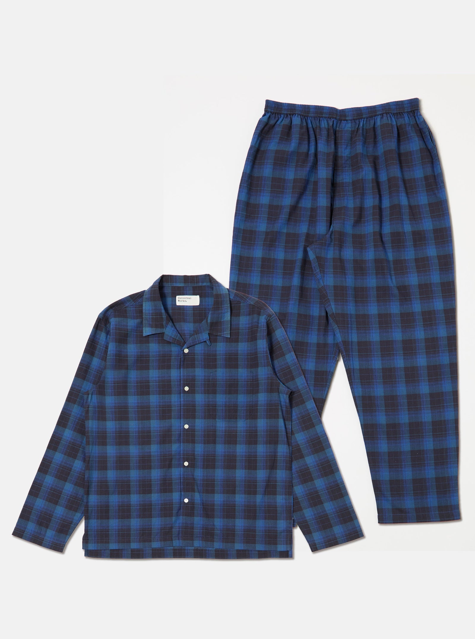 Blue Check Long Pyjama Set