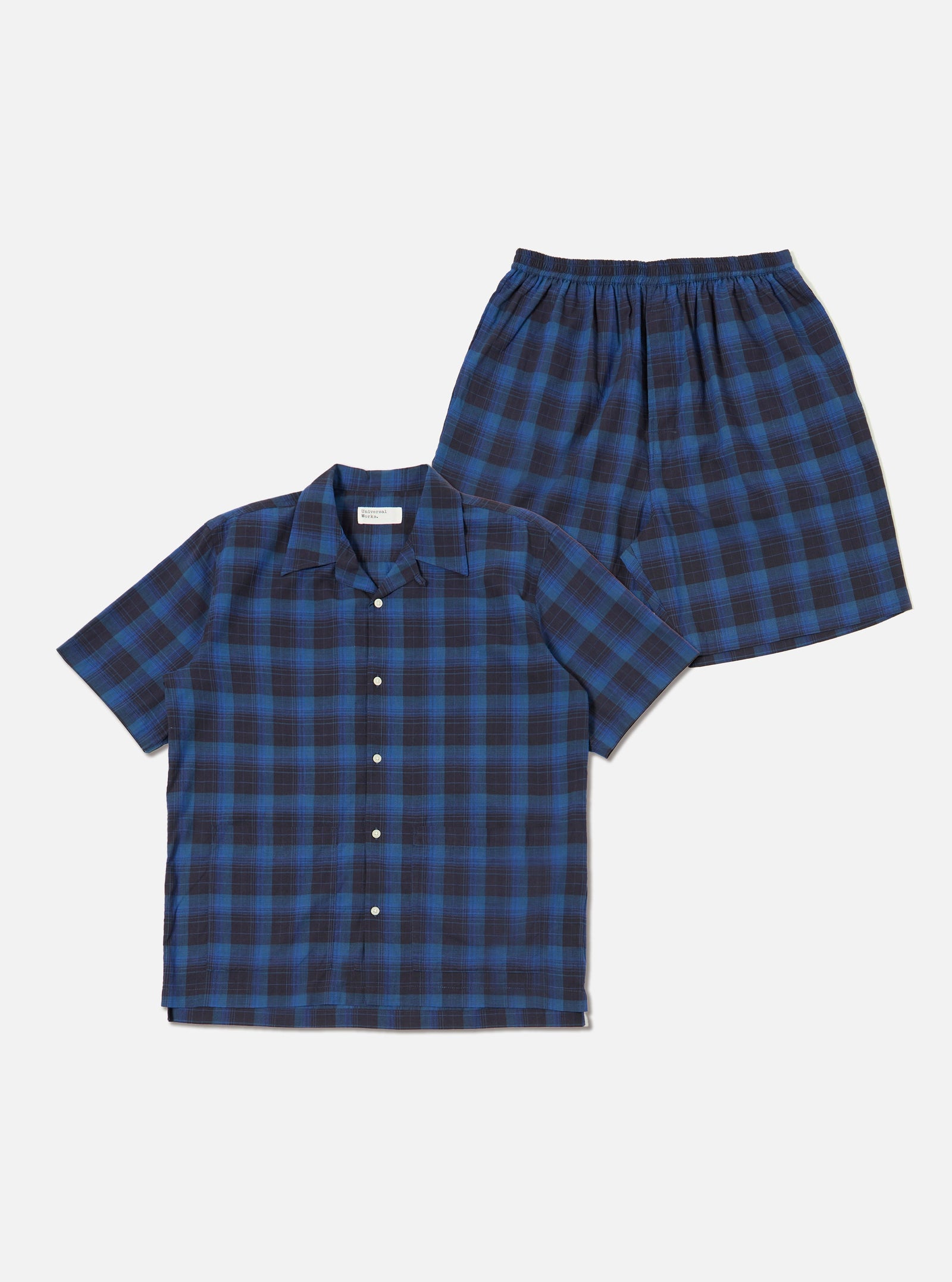 Blue Check Short Pyjama Set