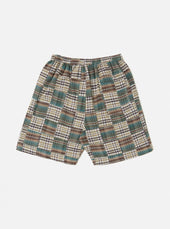 Green Patchwork Madras Pyjama Short
