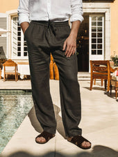 Dark Green Trousers Relaxed Fit