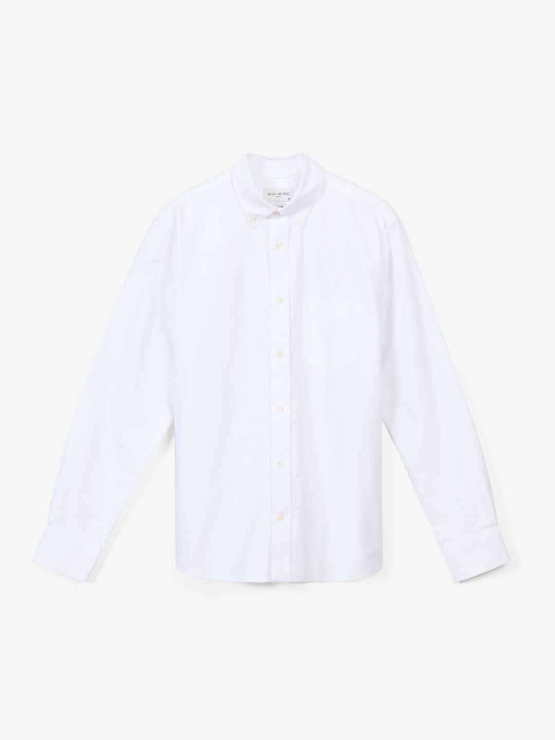 White Cotton Solid Casual Fit Oxford Shirt