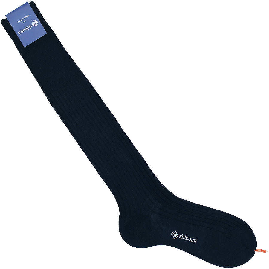 Knee Socks Ribbed Wool