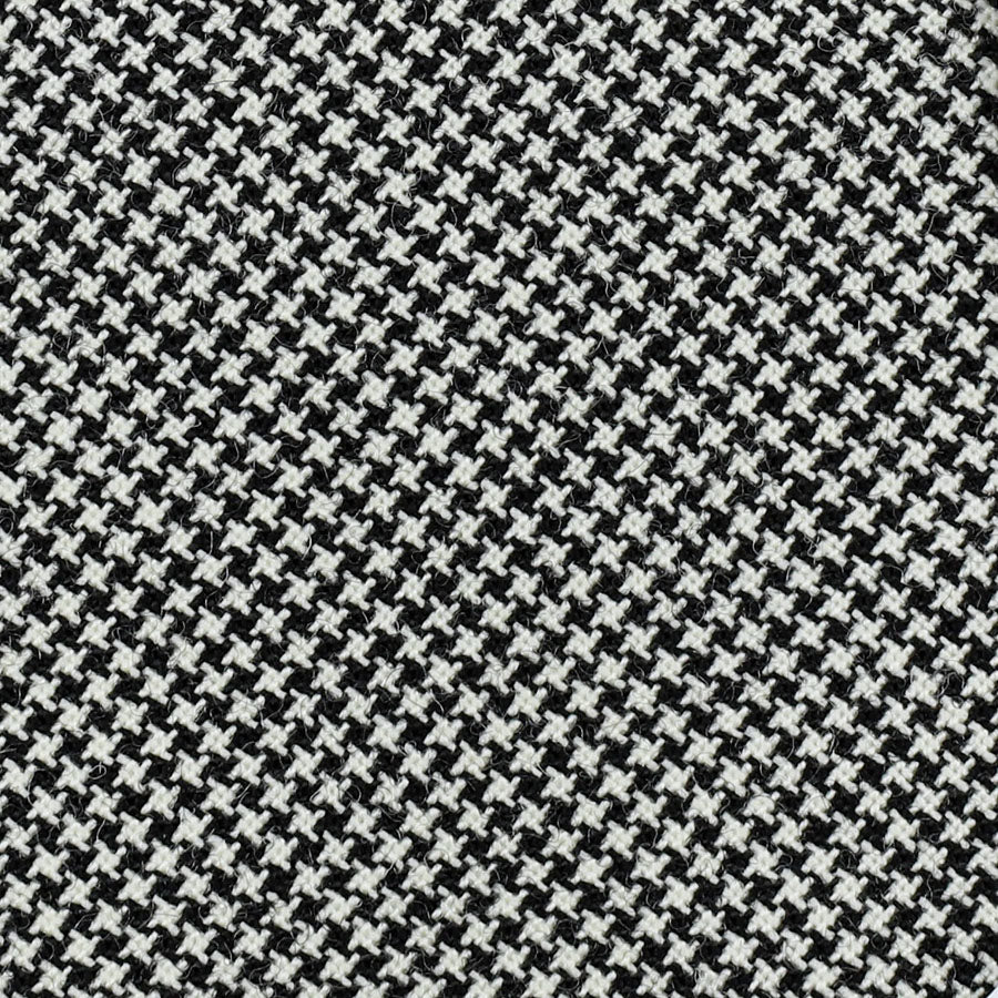 Dugdale Houndstooth Bespoke Wool Tie Black