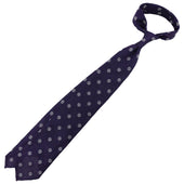 Shibumi Flower Fina Grenadine Silk Tie Purple