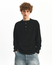 Henley Neck L S T Shirts