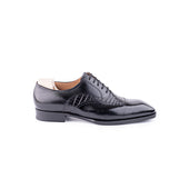 Straight Wing Dress Oxford With Croc Application In Calf Leather