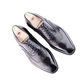 Straight Wing Dress Oxford With Croc Application In Calf Leather
