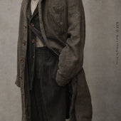 Garment Dyed Belgian Linen Shelby Coat M