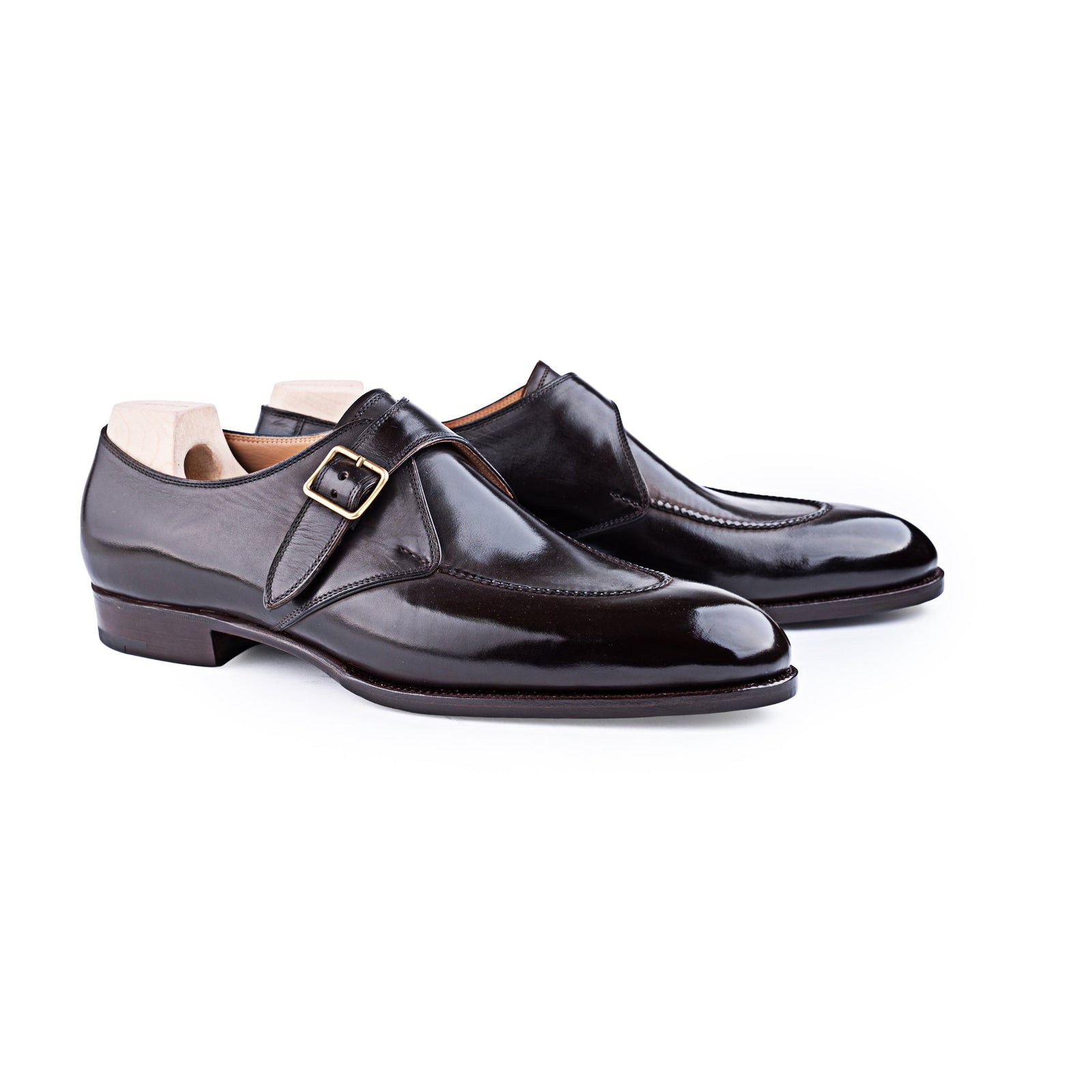 Single Buckle Monk With Hand Stitched Apron No Split Toe