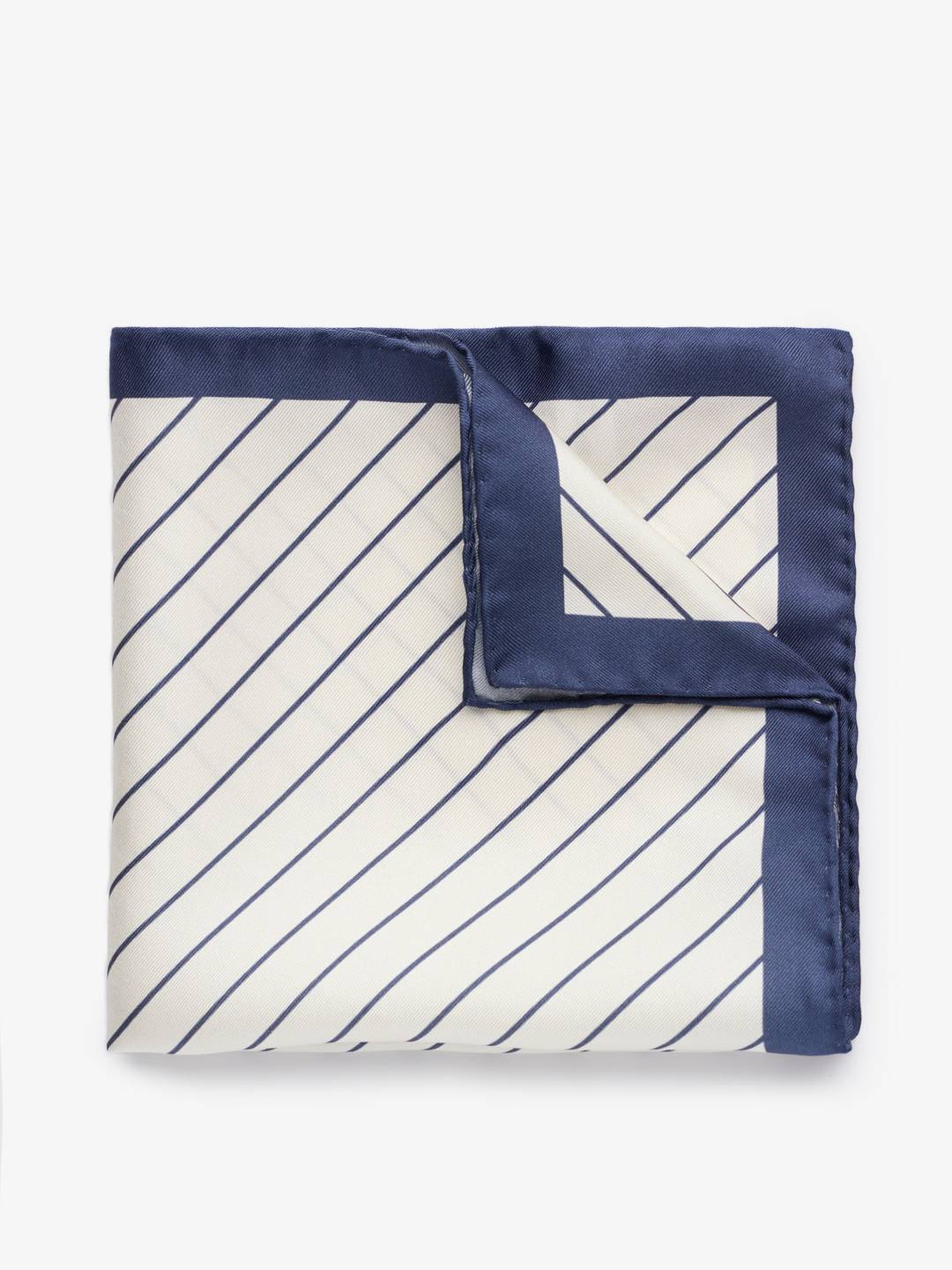 Dark Blue Pinstripe Pocket Square