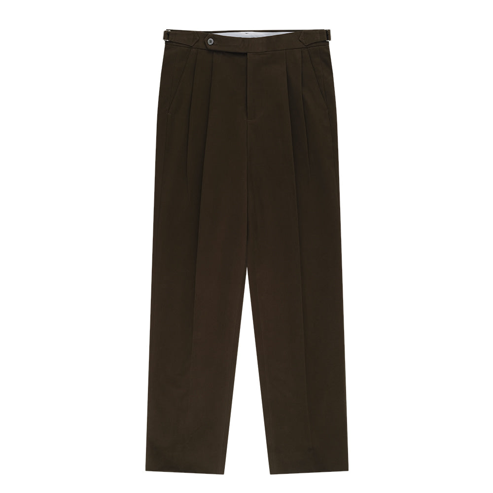 Essential Gaberdine Heavy Double Pleated Relaxed Chino