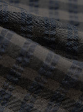 Navy Seersucker Plaid Pyjama Pant