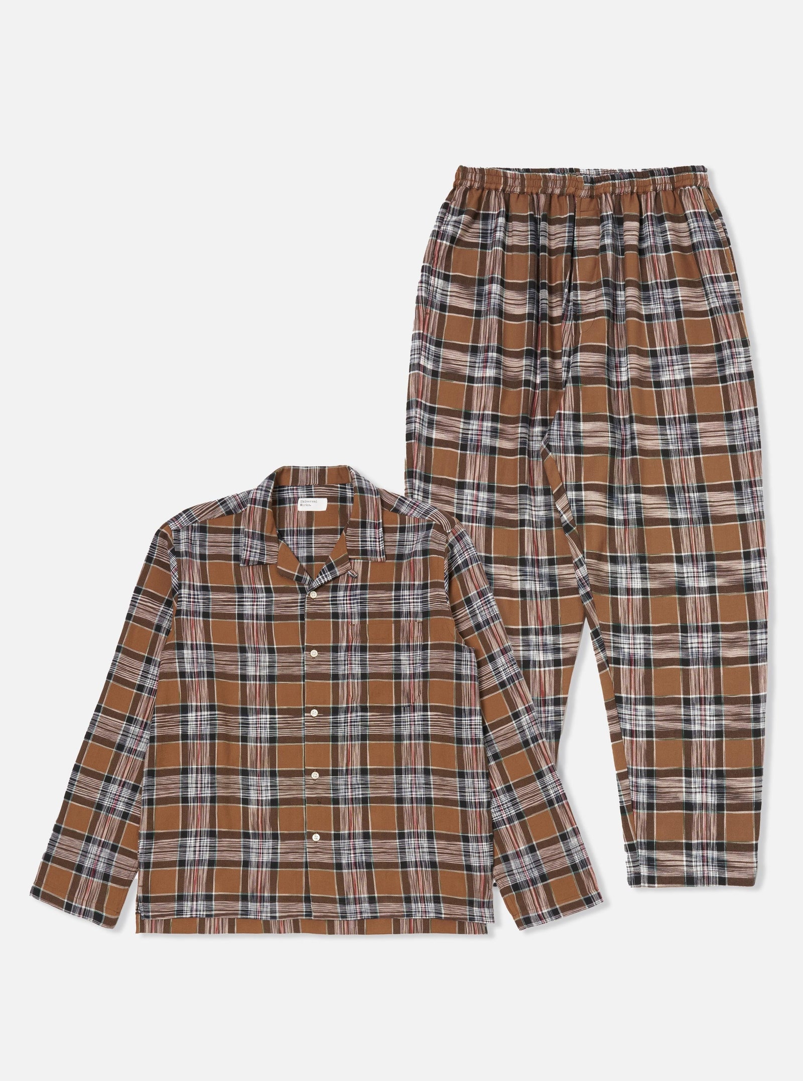 Ikat Twill Check Long Pyjama Set