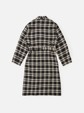 Twill Check Short Dressing Gown