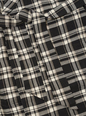 Twill Check Short Dressing Gown