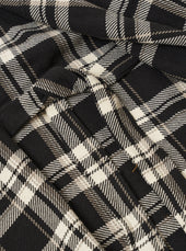 Twill Check Short Dressing Gown