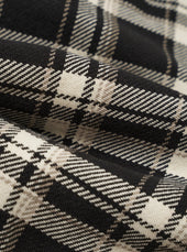 Twill Check Short Dressing Gown