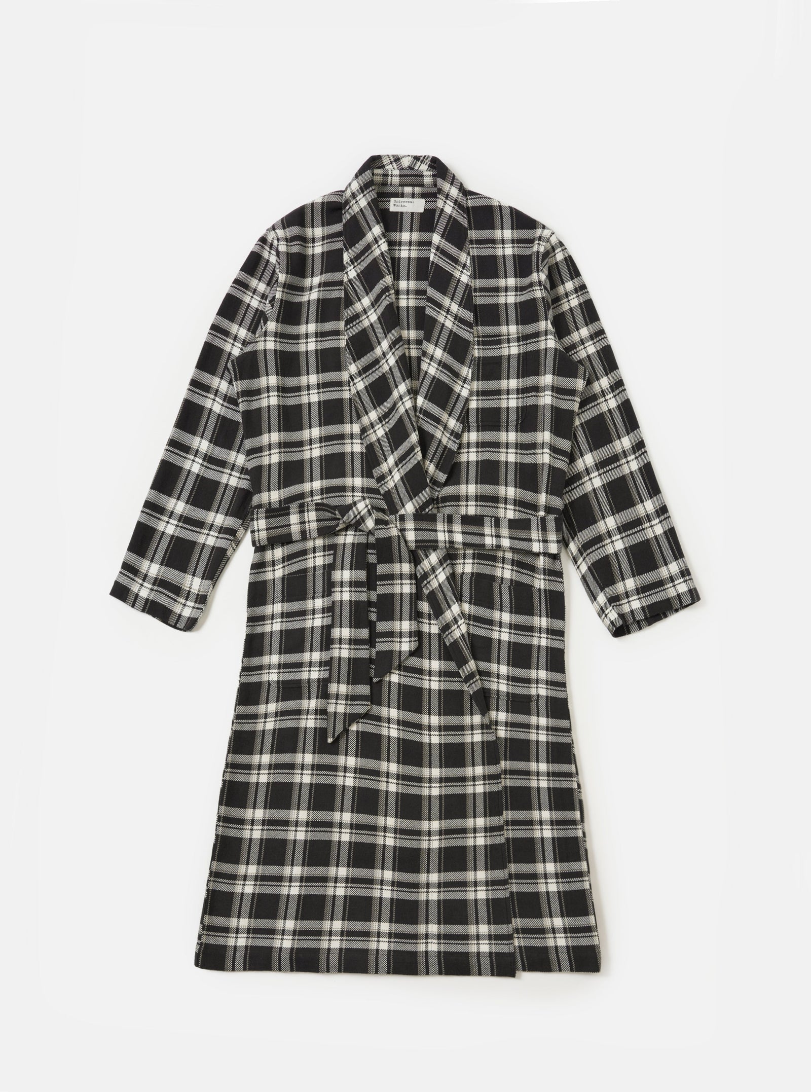 Twill Check Long Dressing Gown