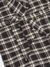 Twill Check Long Dressing Gown