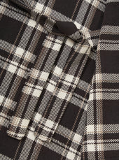 Twill Check Long Dressing Gown