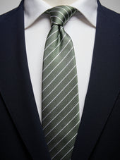 Light Blue Navy Blue Pinstriped Tie