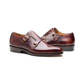 Velar X Double Monk Strap Chestnut Museum Calf New Age